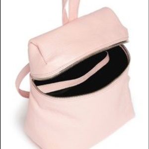 Kara - Small Pink Pebbled Leather Backpack!